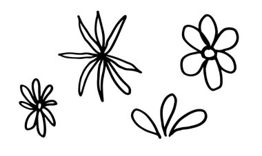 El çizimi karalama ikonu. Basit vektör çizimi