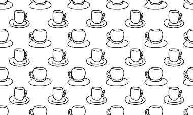 Kahve fincanları kusursuz desenli.