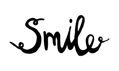 Gülümse. ve pozitif ifade çizildi