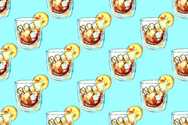 Buzlu ve limonlu viski.