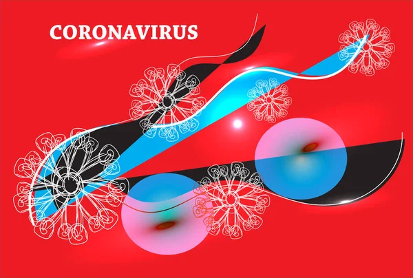 Covid Coronavirus Φόντο Απομονώστε Πνευμονία Πανδημία — Διανυσματικό Αρχείο