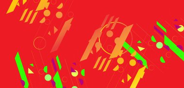 Soyut yaratıcı geometrik duvar kağıdı. Gradyan şekiller bileşimi. Tebrik kartı tasarımı