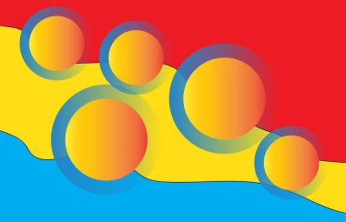 Soyut yaratıcı geometrik duvar kağıdı. Gradyan şekiller bileşimi. Tebrik kartı tasarımı