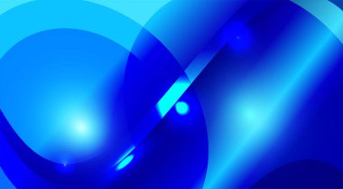 Mavi Soyut Arkaplan Vektör İllüstrasyonu