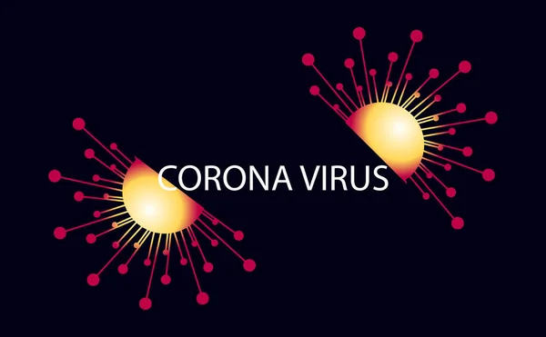 Latar Belakang Virus Corona Virus Mematikan Penyakit Berbahaya - Stok Vektor