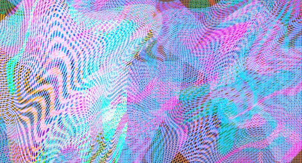 摘要彩色艺术波浪形横幅设计 多色波浪彩色运动溢流表面 — 图库照片