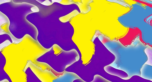 抽象的なカラフルな芸術波のバナーデザイン 要旨多色波状カラフルな動きが表面をこぼす — ストック写真
