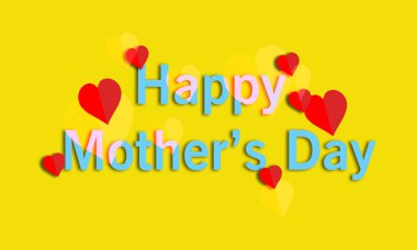 Modern el yazısı ve tatil postasıyla mutlu anneler günü kartı. arkaplan tasarımı