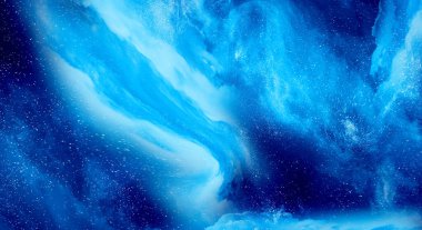 Yıldızlı renkli Samanyolu arka planına sahip gece manzarası. Yazın yıldızlı gökyüzü. Güzel Evren. Boşluk