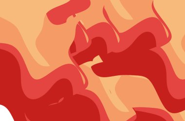 Soyut renkli sanatsal dalgalı pankart tasarımı. Soyut çok renkli dalgalı hareketlerin yüzey dökülmesi.