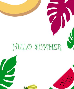 güzel yapraklar desen arkaplan vektör çizimi