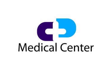 Tıbbi eczane logosu tasarım şablonu çizer.