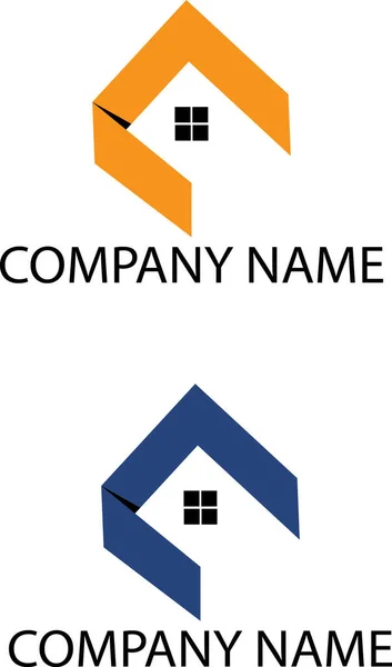 Logo Immobilier Bâtiment Propriété Construction — Image vectorielle