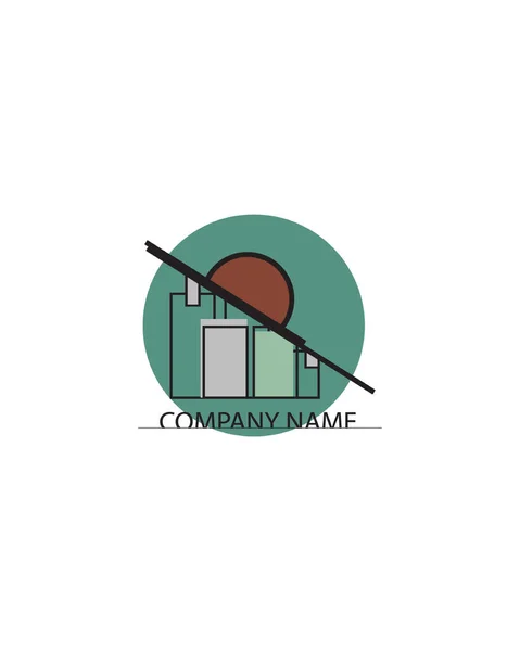 Logo Immobiliare Edilizia Proprietà Costruzione — Vettoriale Stock