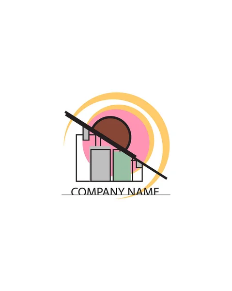 Logo Immobiliare Edilizia Proprietà Costruzione — Vettoriale Stock