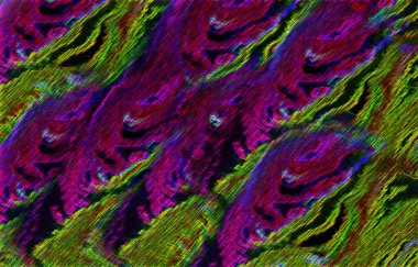 Farklı elementlere sahip sanatsal renkli bir çerçeve. soyut arkaplan sanatı stili parlak renkler, geometrik tasarım.