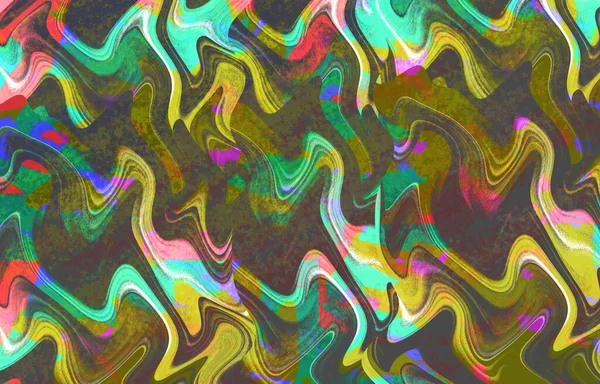 Artystyczna Kolorowa Rama Różnymi Elementami Abstrakcyjny Tło Sztuka Styl Jasne — Zdjęcie stockowe