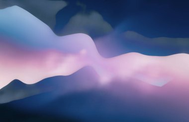 Soyut koyu mavi arkaplan ve ışık ışınları, gece yıldızlı gökyüzü