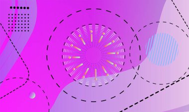 Soyut gradyan geometrik şekiller ve elementlerin örüntü bileşimi arka plan. Vektör illüstrasyonu