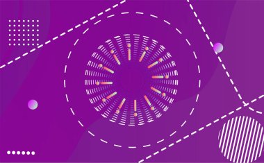 Soyut gradyan geometrik şekiller ve elementlerin örüntü bileşimi arka plan. Vektör illüstrasyonu