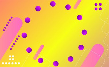 Soyut gradyan geometrik şekiller ve elementlerin örüntü bileşimi arka plan. Vektör illüstrasyonu