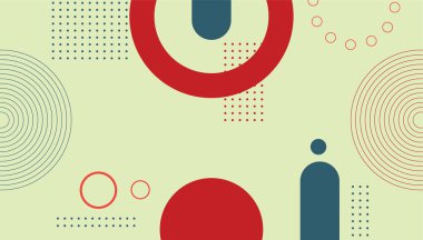 Geometrik şekillerin ve daire kalıplarının soyut şablon tasarımı, vektör elementleriyle modern fütüristik soyut.