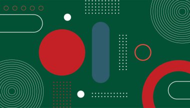 Geometrik şekillerin ve daire kalıplarının soyut şablon tasarımı, vektör elementleriyle modern fütüristik soyut.