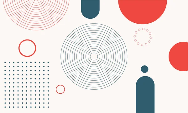 Geometrik şekillerin ve daire kalıplarının soyut şablon tasarımı, vektör elementleriyle modern fütüristik soyut.