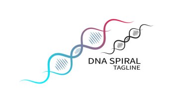 DNA ipliği sembolü vektör resmetme tasarımı. genetik ve biyoteknoloji