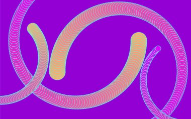 Soyut vektör arkaplanı. Mor arkaplanda renkli dalgalı çizgiler. Yaratıcı projeler için uygun, markalaştırma.,