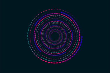 Değişik renklerde noktalı parçaların kıvrımlı spiral desenlerini içeren canlı bir soyut kompozisyon. Bu modern arka plan, teknoloji ve yaratıcı projeler için devinimi, derinliği ve geleceksel enerjiyi çağrıştırıyor..