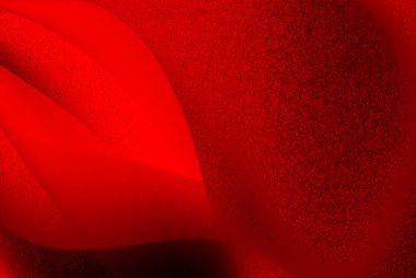 Soyut kırmızı pürüzsüz dalgalar, modern dijital sanat, teknoloji, bilim veya yaratıcı markalaşma projeleri için uygun akıcı şekillere sahip yumuşak taneli dokular..