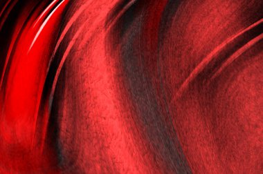 Soyut kırmızı, modern dijital sanat, teknoloji, bilim veya yaratıcı markalaşma projeleri için uygun akış şekilleriyle yumuşak taneli dokuyu şekillendirir..