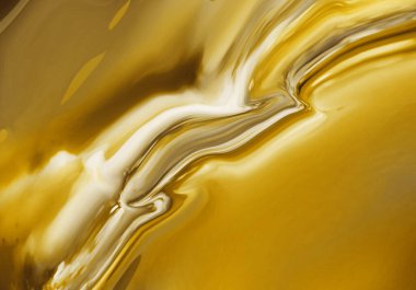 Sarı geometrik şekilli, soyut ve detaylı tahıl dokusu, koyu gölgeli ve pürüzsüz akışkan tasarımla harmanlanmış gradyan tonlar.