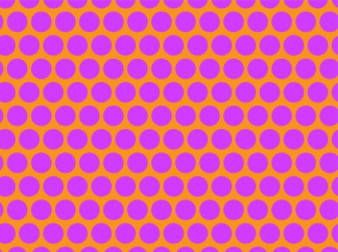 Üst üste binen dairelerin canlı yinelenen şablonu, tekstil, duvar kağıdı, ambalaj ve modern grafik tasarımları için uygun retro geometrik bir his yaratıyor. Dekoratif projeler. Dergiler, duvar kağıtları ve posterler..