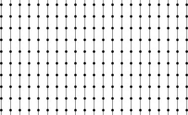 Noktalarla birbirine bağlı eşit aralıklı dikey çizgilerin tek renkli olmayan deseni, arka plan, tekstil, duvar kağıdı, ambalaj, web tasarımı ve modern grafik tasarımı için ideal minimalist geometrik ızgara oluşturur..