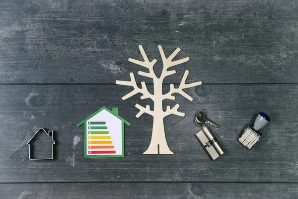 Real Estate Project Green Tree House Ecology Stok Gambar Bebas Royalti