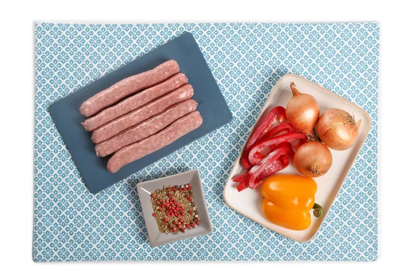 Merguez Chipolatas Grilovací Klobása — Stock fotografie