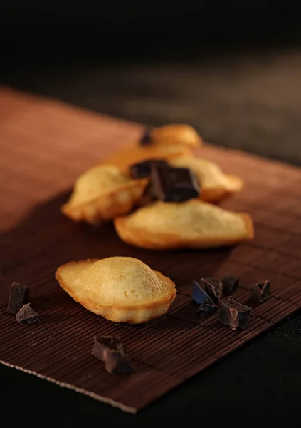 Madeleine Pastelería Francesa Galleta Casera Con Forma Concha Francesa Sobre —  Fotos de Stock