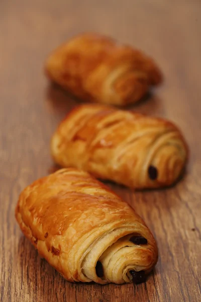 Croissants de chocolate — Fotografia de Stock