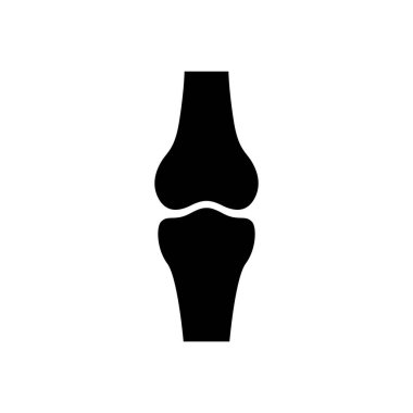 Human organ collection. Vector flat modern anatomical icon illustration. Black bones joint symbol isolated on white background. Health care medical sign. Design element for orthopaedy.