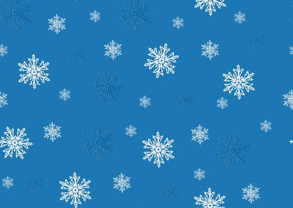 Weihnachten Urlaub Neujahr Schneeflocken Nahtlose Muster — Stockfoto