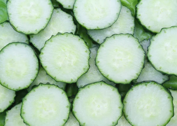Cucumber cut on circles — Stock Photo, Image