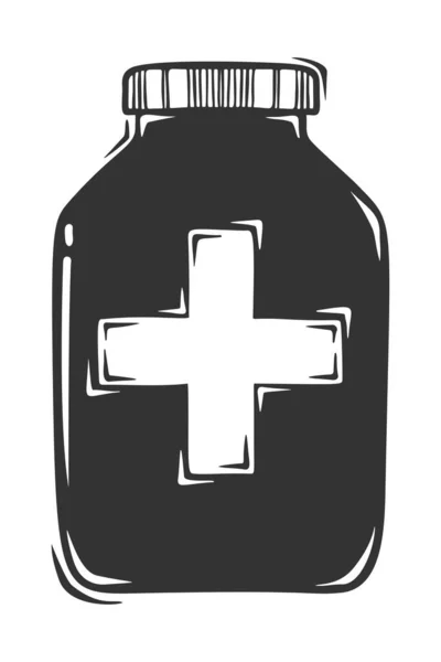 Мальований Вручну Вектор Медичної Пляшки — стоковий вектор