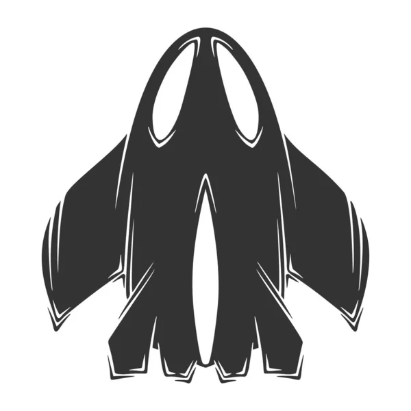Hand Drawn Vector Spaceship — Stock Vector