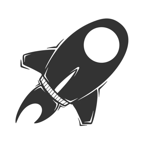 Hand Drawn Vector Spaceship — Stock Vector