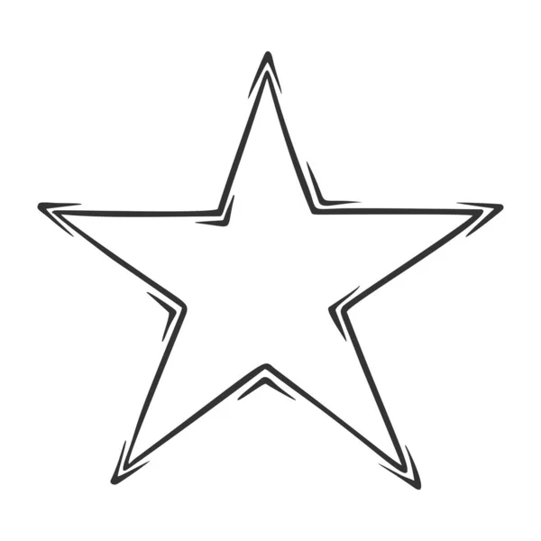 Hand Drawn Vector Star — Stock Vector