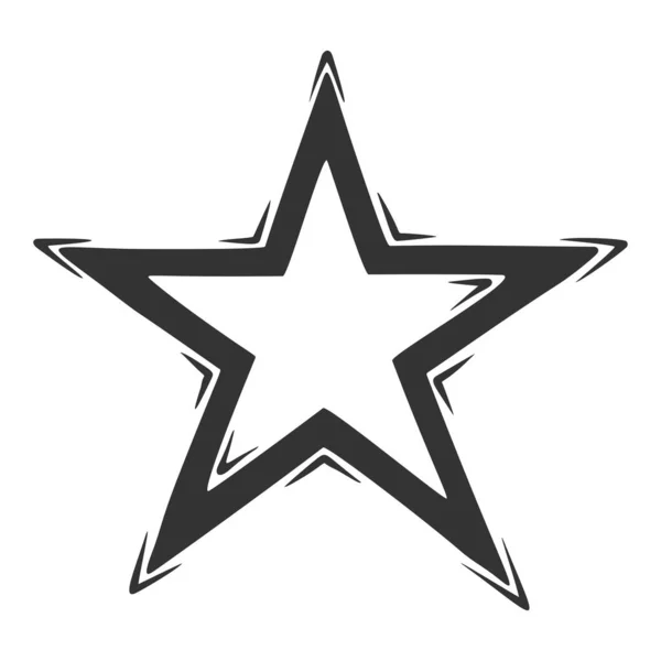 Handritad Vektor Stjärna — Stock vektor
