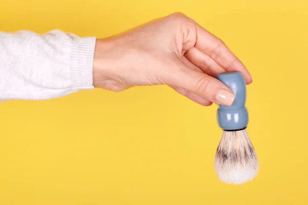 Hand Wooden Shaving Brush — Stock Photo, Image