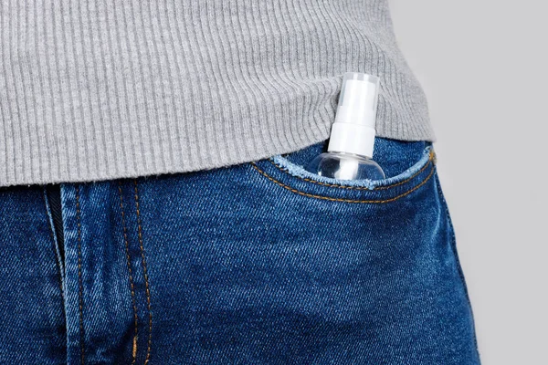 Medicine Anticeptic Jeans Pocket — Stock Photo, Image